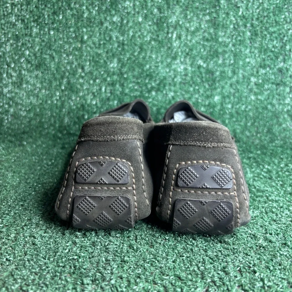 Bottega Veneta Intrecciato‎ Suede Driving Loafers Luxury Moccasins Brown Mens 11